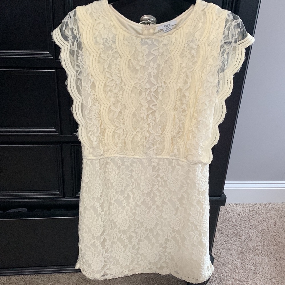 Bar III cream lace dress